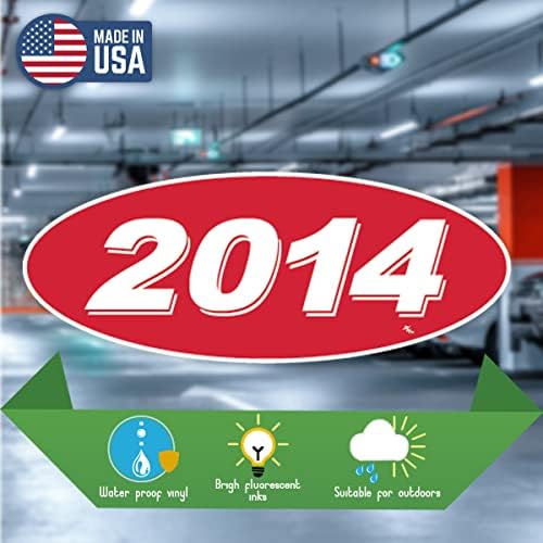 Versa Etiketleri 2014 2015 ve 2017 Oval Model Yılı Araba Satıcısı Pencere Çıkartmaları Gururla ABD'de Üretilmiştir