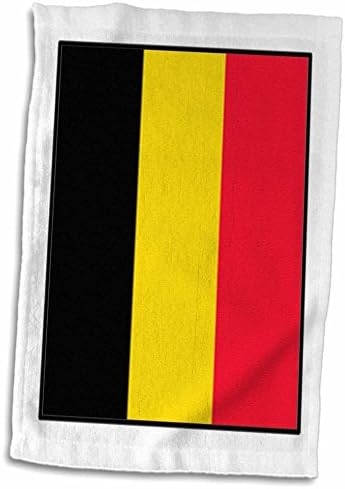 3dRose Florene Dünya Bayrağı Düğmeleri - Belçika Bayrağı Düğmesinin Fotoğrafı-Havlular (twl-80913-1)