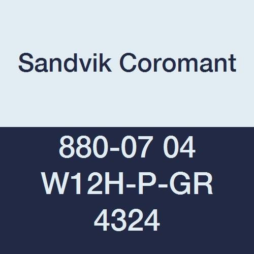 Sandvik Coromant, 880-07 04 W12H-P-GR 4324, Delme için CoroDrill 880 Kesici Uç, Karbür, Kare, Sağ Kesim, 4324 Kalite,