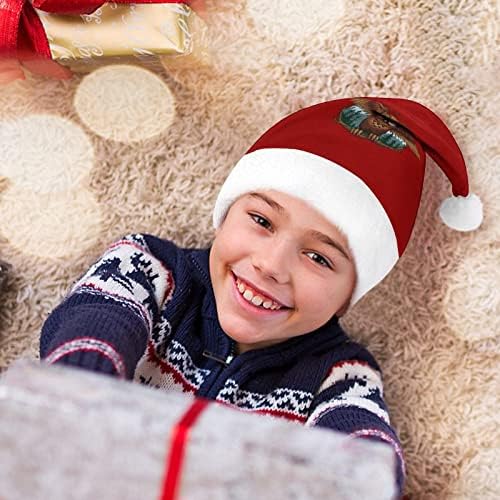 Günbatımı baykuş Noel şapka yumuşak peluş Santa Cap komik Beanie Xmas yeni yıl şenlikli parti için