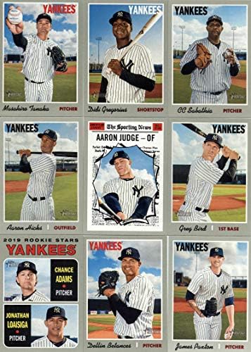 2019 Topps MİRAS New York Yankees Takım Seti