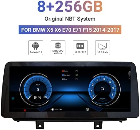 ZWNAV Android 11 Araba Stereo 12.3 Dokunmatik Ekran için BMW X5 X6 E70 E71 F15 2014-2017 NBT, 8 + 256GB, Kablosuz