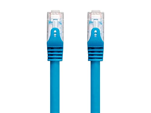 Monoprice 116057 Cat6 Ethernet Bağlantı Kablosu - 100 feet-Mavi / Budaksız, RJ45, 550 MHz, UTP, CMP, Genel, Saf Çıplak