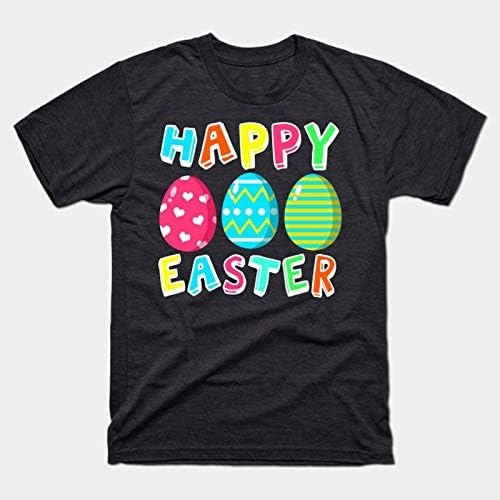 Artı Boyutu Paskalya Gömlek Kadınlar için Komik Yumurta Mektup Baskılı T Shirt Gevşek Yuvarlak Boyun Kısa Kollu Tatil