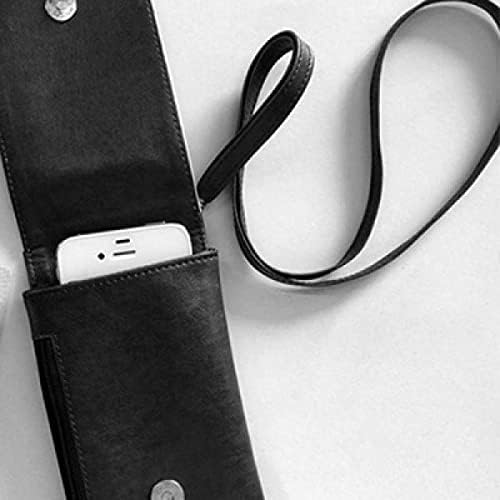 Dokunmayın Anahtarı Siyah Sembol Telefon cüzdan Asılı Cep Kılıfı Siyah Cep