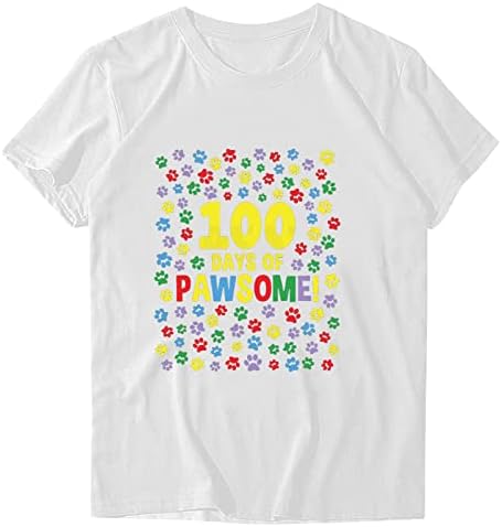 Güz Yaz pamuklu bluz Kız Giyim Moda Kısa Kollu Crewneck Grafik Gevşek Fit Üst T Shirt Bayan at