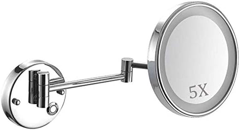 NOVOCE Duvara Monte Ayna 1X / 5X Büyütme 8 inç makyaj aynası Dokunmatik Ekran Döner Uzatılabilir makyaj masası aynası