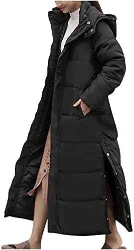 Kadın Kış Sıcak Uzun Kirpi Ceket Ağır Genç Kız Kapşonlu Zip-up Ceket Baggy Maxi Kapitone Aşağı Palto cepler ile
