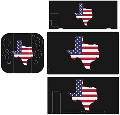 Texas Haritası Amerikan Bayrağı ile Cilt Kapak Çıkartmaları Tam Set Oyun Koruyucu Wrap Faceplate Çıkartmaları ile