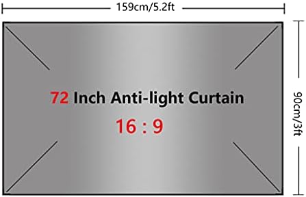 LLAMN projeksiyon perdesi basit Anti-ışık perdeleri 16: 9 taşınabilir ev 3D dijital projektör perde projeksiyon ekranı