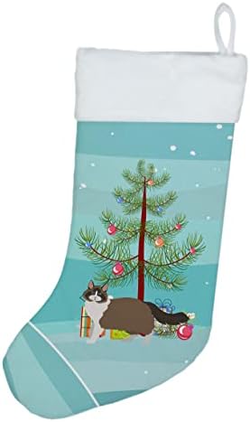 Caroline Hazineleri CK4692CS Ragdoll 1 Kedi Merry Christmas Noel Çorap, Şömine Asılı Çorap Noel Sezon Parti Dekor