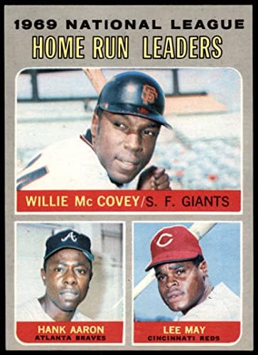 1970 Topps 65 NL İK Liderleri Hank Aaron / Lee May/Willie McCovey San Francisco / Atlanta / Cincinnati Devler /