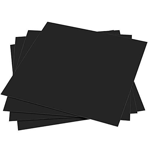 SHEUTSAN 4 Paket 12x12 İnç 1/8 İnç Kalınlığında Akrilik Pleksiglas Levha, Dayanıklı UV Dayanıklı Siyah Akrilik Paneller