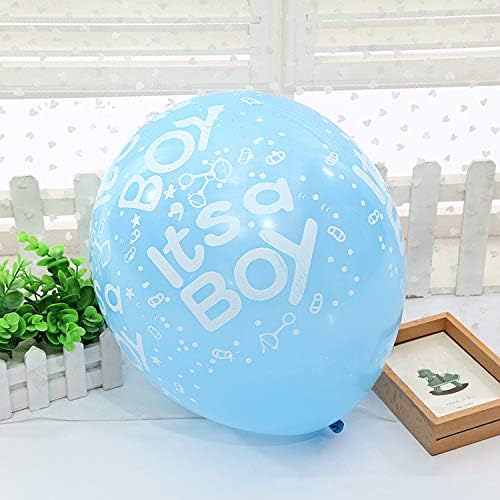 50 Adet 12 İnç Erkek Bebek Duş Balonlar Parti Dekorasyon, Tüylü - Bu bir Çocuk - Zapikic Lateks Balonlar Düğün Doğum