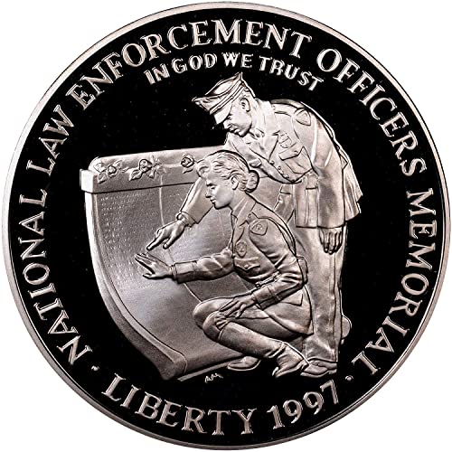 1997 P Ulusal Kolluk Kuvvetleri Gümüş Dolar-1 ABD Doları Darphane Mücevher Kanıtı-Deep Cameo DCAM -