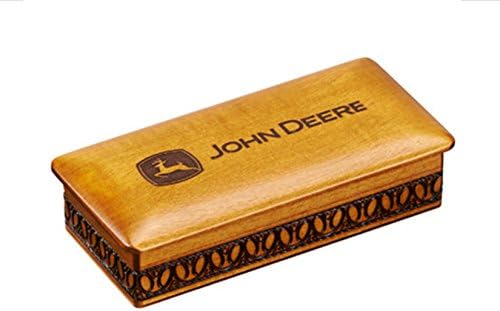 Menteşeli Kapaklı, Oyulmuş Logolu John Deere Ahşap Kutu-El İşi