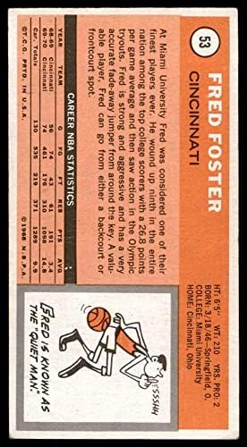 1970 Topps 53 Fred Foster Cincinnati Kraliyet Ailesi-BskB (Basketbol Kartı) VG Kraliyet Ailesi-BSKB Miami (OH)