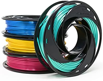 Gizmo Dorks İpek PLA 3D Yazıcı Filament 3mm (2.85 mm) 200g, 4 Renk Örnek Paketi - Parlak Okyanus Mavisi, Kırmızı Pembe,