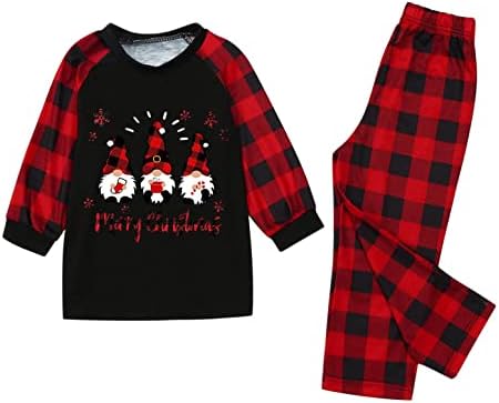 Eşleşen aile pijamaları Noel Köpek Ebeveyn-Çocuk Erkek Baba Kıyafeti Merry Christmas Üç Cüce Mutlu Baskı