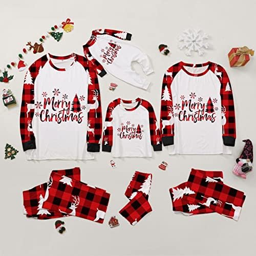 Aile pijamaları Seti Noel Pijama Ekose Baskı Gecelik Çocuk Pijama Setleri Aile için Yeni Yıl