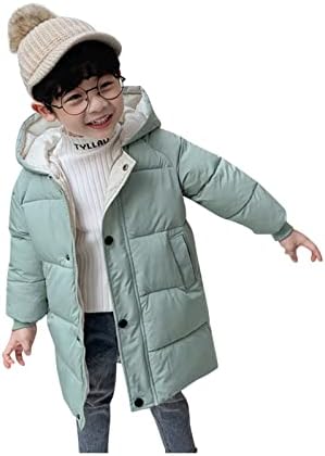 Toddler Bebek Çocuk Kız Kazak Ceket Kış Kalın Sıcak Düğme Kapşonlu Rüzgar Geçirmez Ceket Dış Giyim Sıcak Büyük Kız