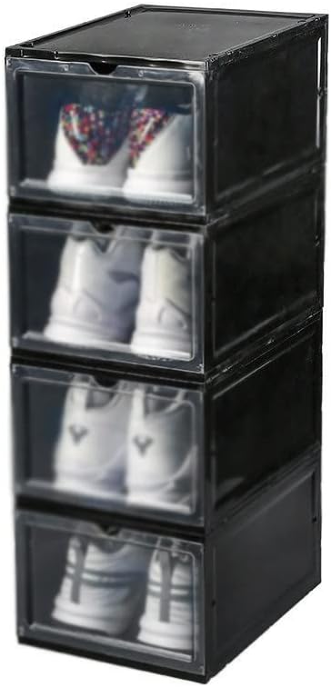 MFCHY Yan Ayakkabı Kutusu Kalınlaşmış Depolama Vitrin Ayakkabı Duvar Spor Ayakkabı saklama kutusu (Renk: E, Boyut