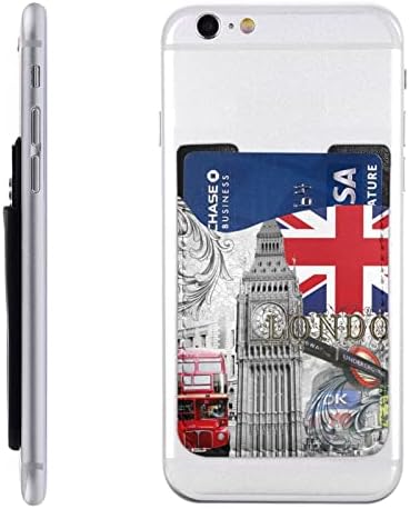 Londra cep telefon kartı Tutucu Stick-On Kimlik kredi kartı cüzdanı telefon kılıfı Kılıfı Kol Cep Akıllı Telefonlar