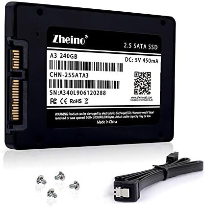 Zheino 240 gb SSD A3 2.5 inç Sata III 3D Nand SSD Sürücü Dahili Katı Hal Sürücü (7mm) dizüstü masaüstü bilgisayar