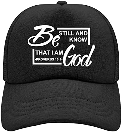 İsa Şapkalar Erkek beyzbol şapkası Ayarlanabilir Şapkalar Kız stilll ve Biliyorum ben tanrı Şapka