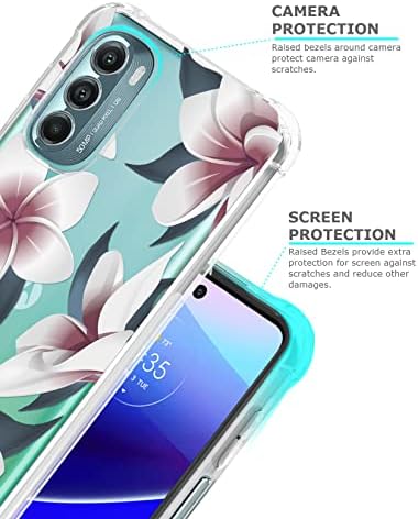 Moto G Stylus 5G 2022 için Harika Çiçek Şeffaf Kılıf Kadınlar / Kızlar için, Güzel Telefon Kapağı, Çiçek Tasarım İnce