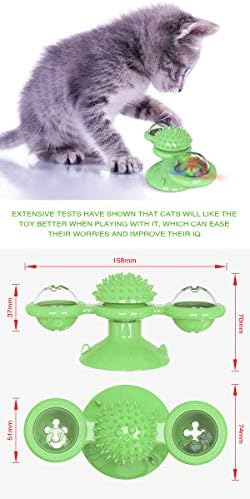 BeıNıng Interaktif Fırıldak Kedi Oyuncakları Kapalı Kediler için Kedi Oyuncakları LED Işıklı Komik Yavru Kedi Oyuncakları