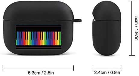 Renkli piyano klavyesi Silikon Koruyucu Darbeye Dayanıklı Kapak ile Uyumlu Apple Airpods Pro Kablosuz Şarj Durumda