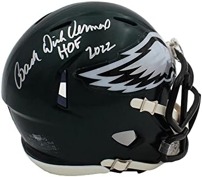 Dick Vermeil, Philadelphia Eagles Speed NFL Mini Kaskını HOF 2022 Yazılı İmzaladı - İmzalı NFL Mini Kaskları