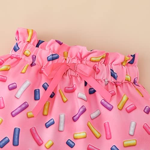 ADXSUN Bebek Kız Ilk Doğum Günü Kıyafet Bir Fırfır Kollu Romper + Çiçek Şort + Kafa Kek Smash Giysi Set