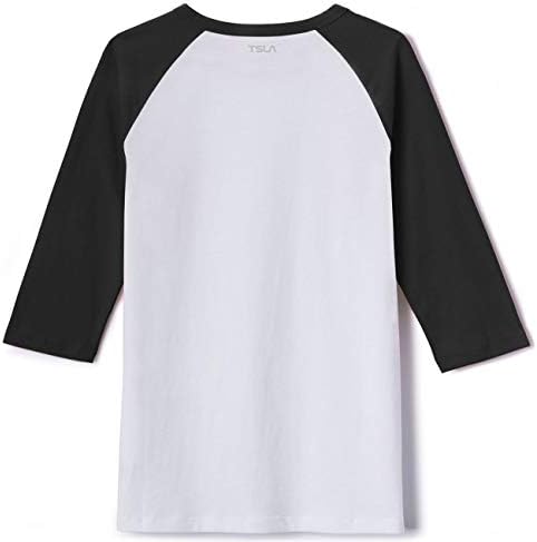 TSLA çocuk 3/4 Kollu Beyzbol Forması Gömlek, Rahat Dinamik Pamuklu Tişörtler, Çeyrek Kollu Raglan Üstleri