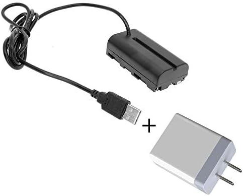USB Kukla pil değiştirme Sony-L (NP-F550) 40 Adaptör Kablosu ile 3.1 Amp USB Güç Kaynağı