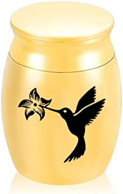 YHSG Hummingbird cenaze vazosu Anıt Kremasyon Urn İnsan / Pet Külleri Alüminyum Alaşım,Altın,16x25mm