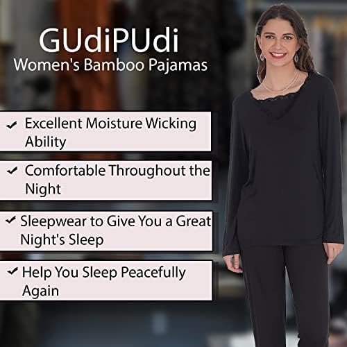 Uykulu Zaman kadın Bambu Pijama, Sıcak Flaş Menopoz Rölyef Pijama, V Yaka