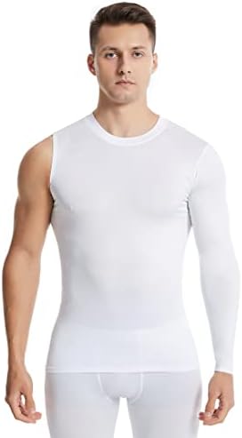 Moda Sıkıştırma Gömlek Erkekler için 1/2 Tek Kol Uzun Kollu Atletik Fanila Dişli T Shirt Egzersiz Basketbol