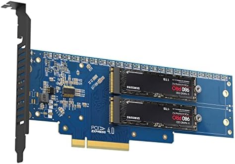 JEYI Çift NVMe PCIe 4. 0X8 Genişletme Kartı, destekler 2 NVMe M. 2 SSD 2280 kadar 4 TB, Raıd Bant Genişliği 128 Gbps,