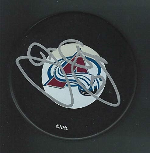 Jim Cummins Colorado Çığ Diskini İmzaladı - İmzalı NHL Diskleri