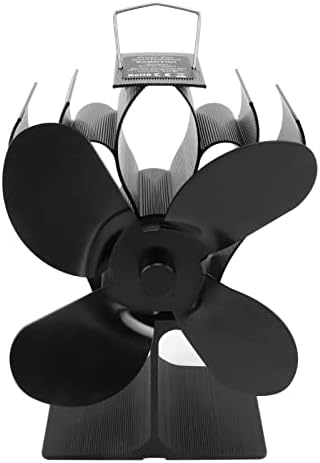 Isı Powered soba Fan, siyah 4 bıçakları öz başlangıç 152mm çap şömine hava sirkülasyon fanı için kapalı