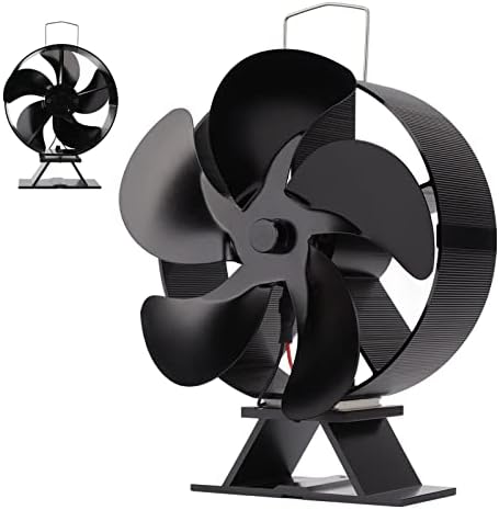 RvSky Sirkülasyon Fanı İsı Powered Soba Fan 5 Bıçakları Odun Yanan Şömine Fan Sirkülasyon Sıcak Yüksek Sıcaklığa Dayanıklı