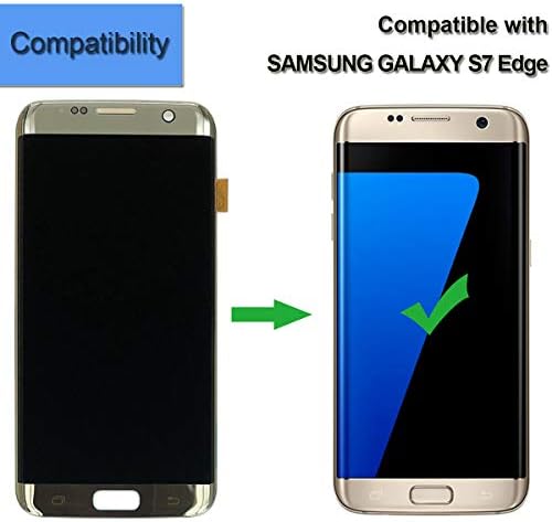 Amoled Samsung S7 Kenar G935A G935V G935P G935T G935F Yedek LCD Dokunmatik Ekran Meclisi (Altın) + Araçları
