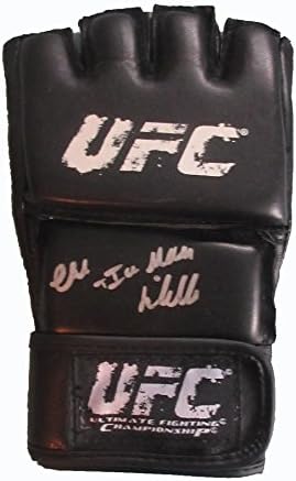 Chuck The Iceman Liddell İmzalı UFC Tehlike Eldiveni W/KANITI, Chuck'ın İmza Attığı Resim, Ultimate Fighting Championshp,