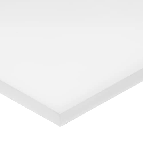 Delrin Asetal Homopolimer Plastik Çubuk, Beyaz, 1-1 / 4 inç Kalınlığında x 5 inç Genişliğinde x 24 inç Uzunluğunda