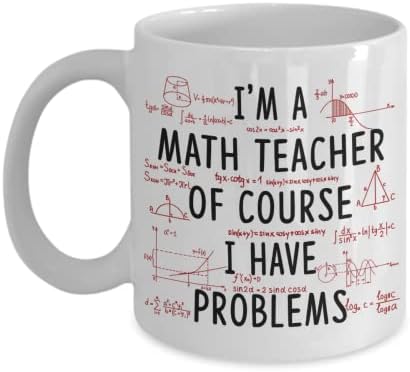 Ben Matematik Öğretmeni Kahve Kupa-C-Şekil Komik çay bardağı için Öğretmen, Anne, Teyze, Nana