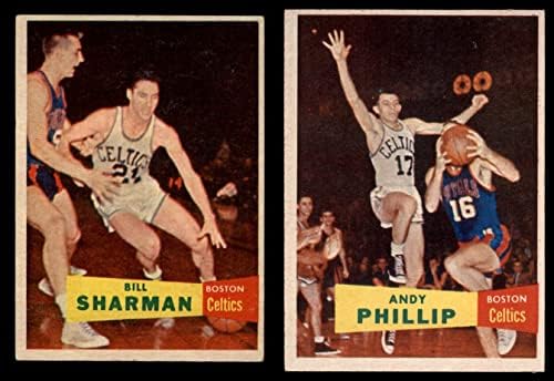 1957-58 Topps Boston Celtics Takım Seti Boston Celtics (Set) ESKİ / MT Celtics