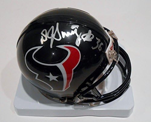 DJ Swearinger İmzalı Houston Texans Mini Çoğaltma Kaskı w / COA 1 - İmzalı NFL Mini Kaskları