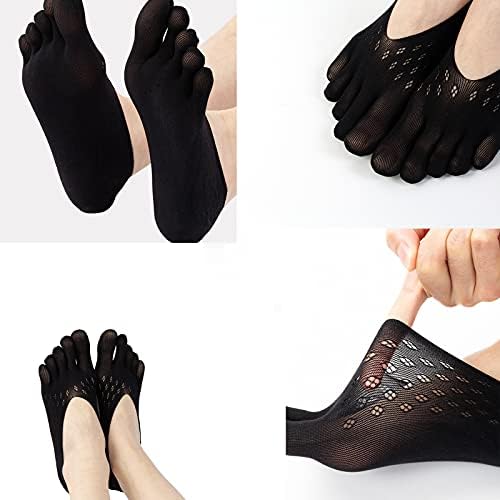 LEOSTEP Kadın Beş Ayak Ortopedik varis çorabı No Show Tekne Dekolte Astar Çorap Jel Sekmeli (5 Çift)